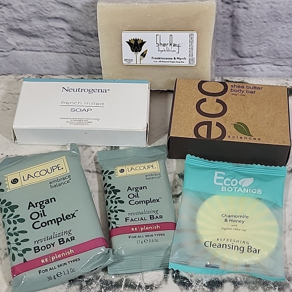 Hotel Travel Guest Soaps Lot Of 6‎ Body Bars For All Skin Types Eco Neutrogena